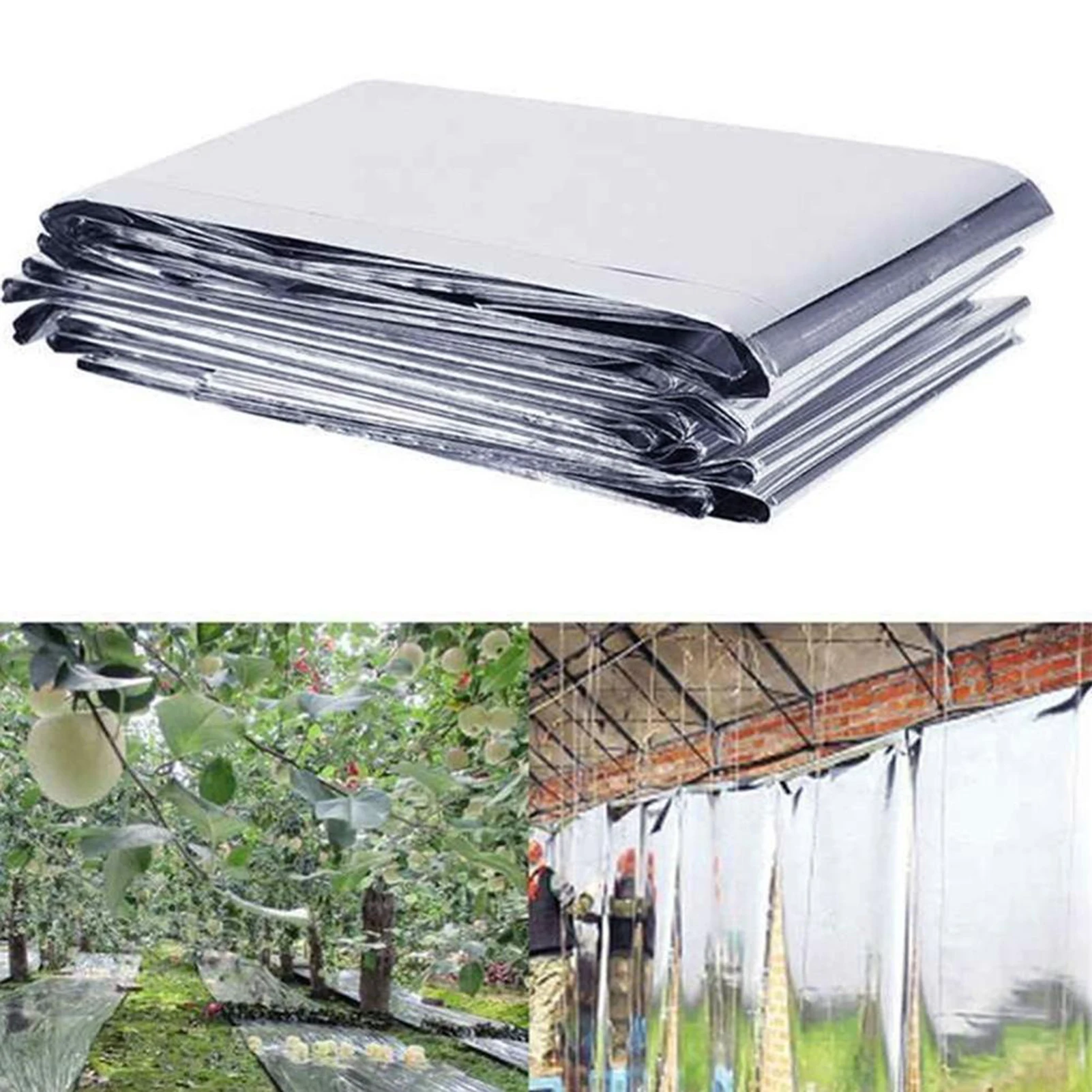 210x120cm Silver Reflective Film Good Solar Radiation Transmission Performance Plants Garden Greenhouse Covering Foil Sheets