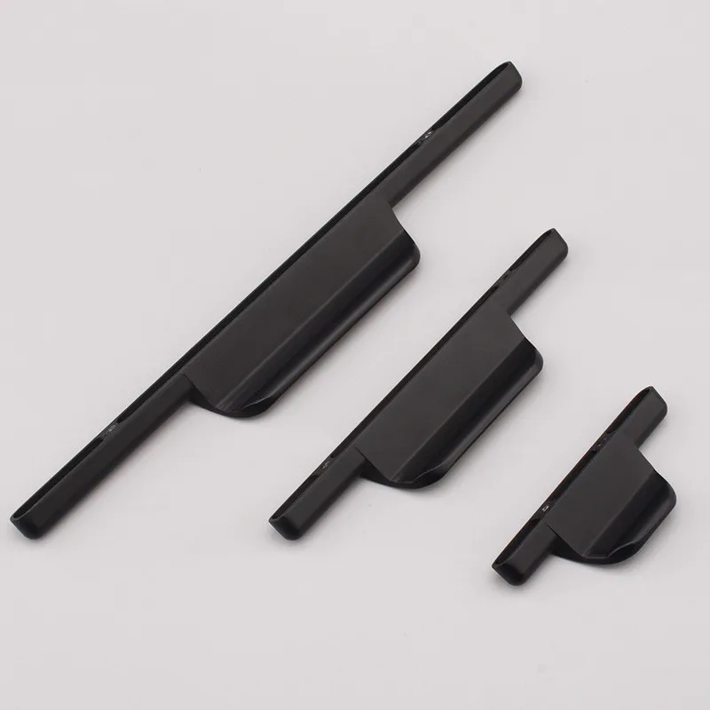 KK и FING 3 Размеры Матовый Черный Ручки цинковый сплав Современный Кухня дверная