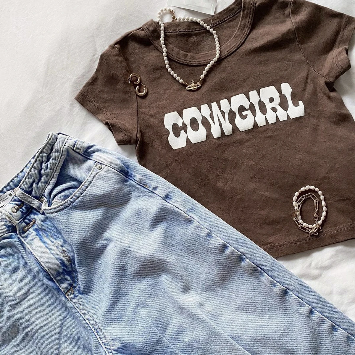 

Jastie Boho Retro Letter Print Sexy Crop Tops Women T-Shirt O-Neck Pullover Tees Summer Short Tops Casual Beach woman tshirts