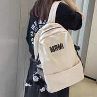simple women backpacks high quality nylon schoolbags casual ladies bagpacks white fabric backpack large capacity female rucksack