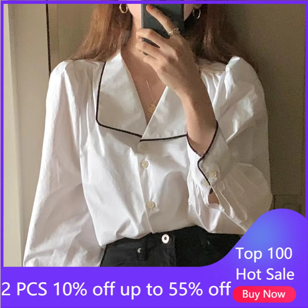 Рубашки для женщин 2021 весенние осенние хлопковые топы с длинным рукавом