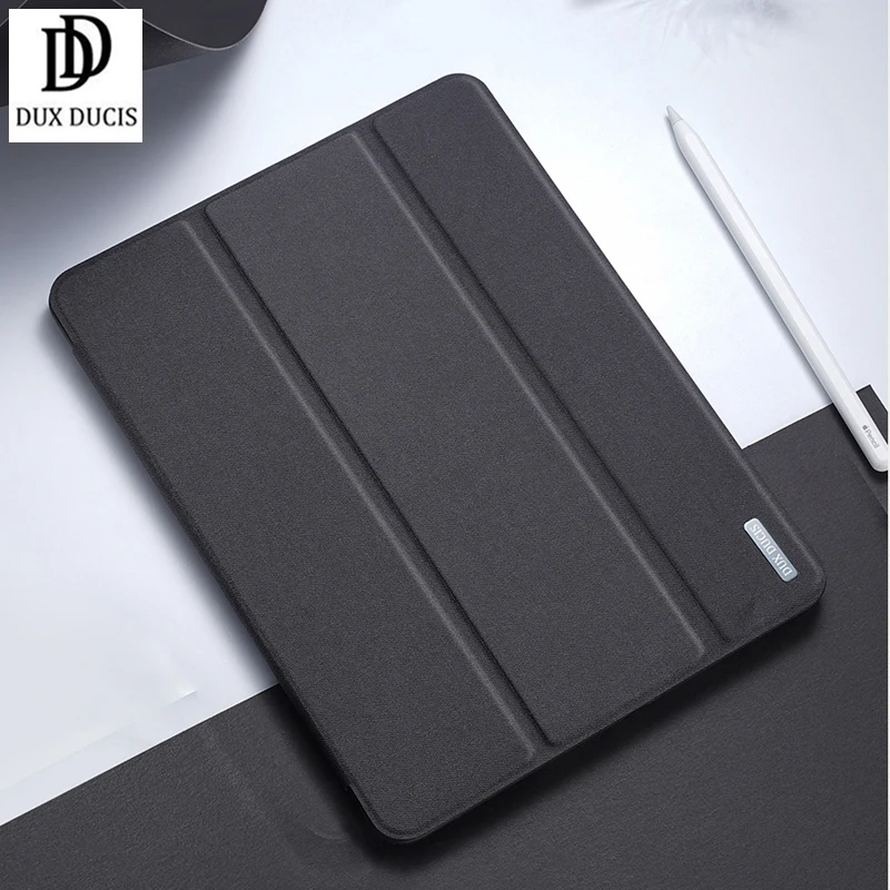 

For iPad Pro 11 12.9 2021 Case Trifold Upgraded Leather Flip Smart Protective Tablet Sleeve with Hidden Pencil Slot Dux Ducis