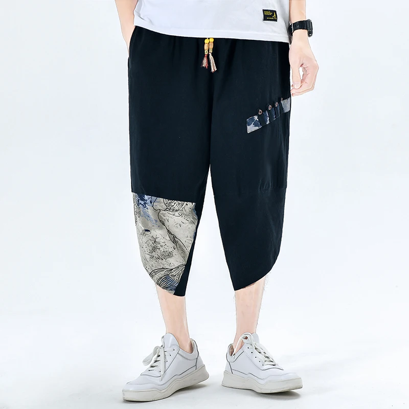 

High Street Male Cross Pants Men Joggers Pants 2020 New Patchwork Loose Harem Print Pants Hiphop Jogger Trousers Harem Pants