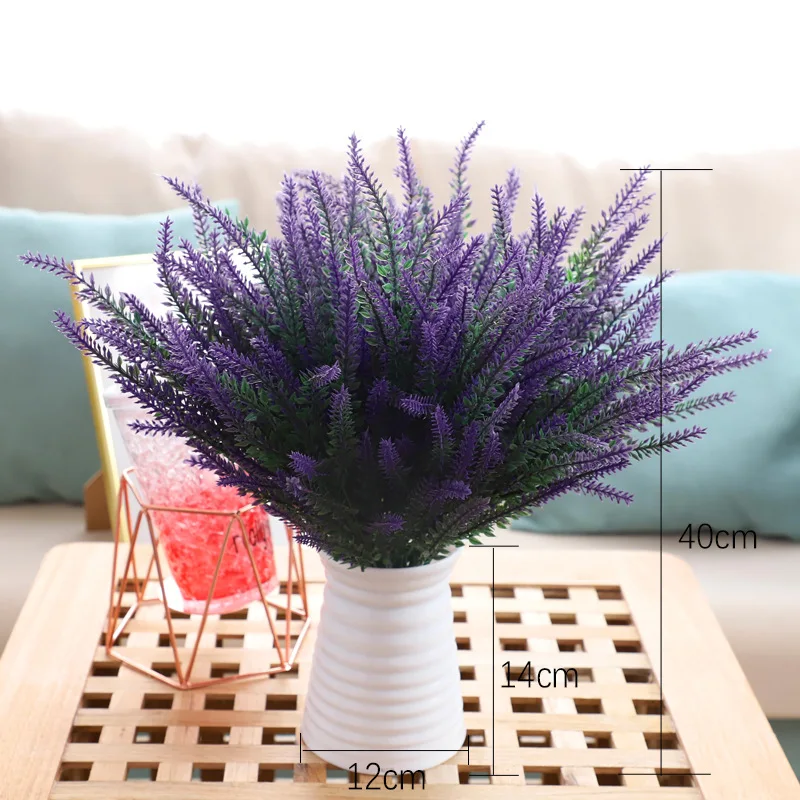 1 шт./38 см осенние искусственные чайные Лавандовые Искусственные пластиковые
