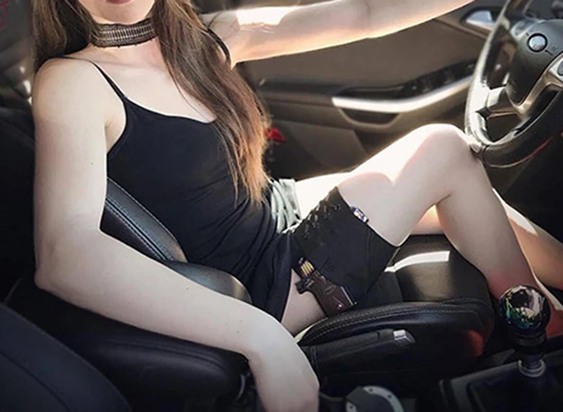 Скрытая кобура для ног универсальный женщин бедра Регулируемый Женский