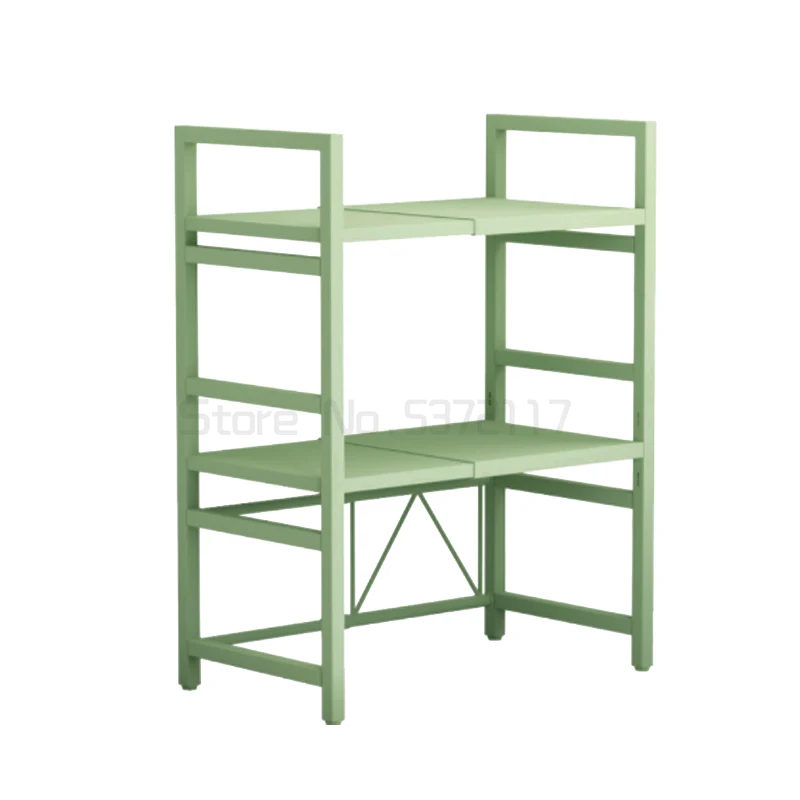 

Telescopic kitchen shelf microwave oven shelf storage multi-layer table top bowl seasoning storage bracket