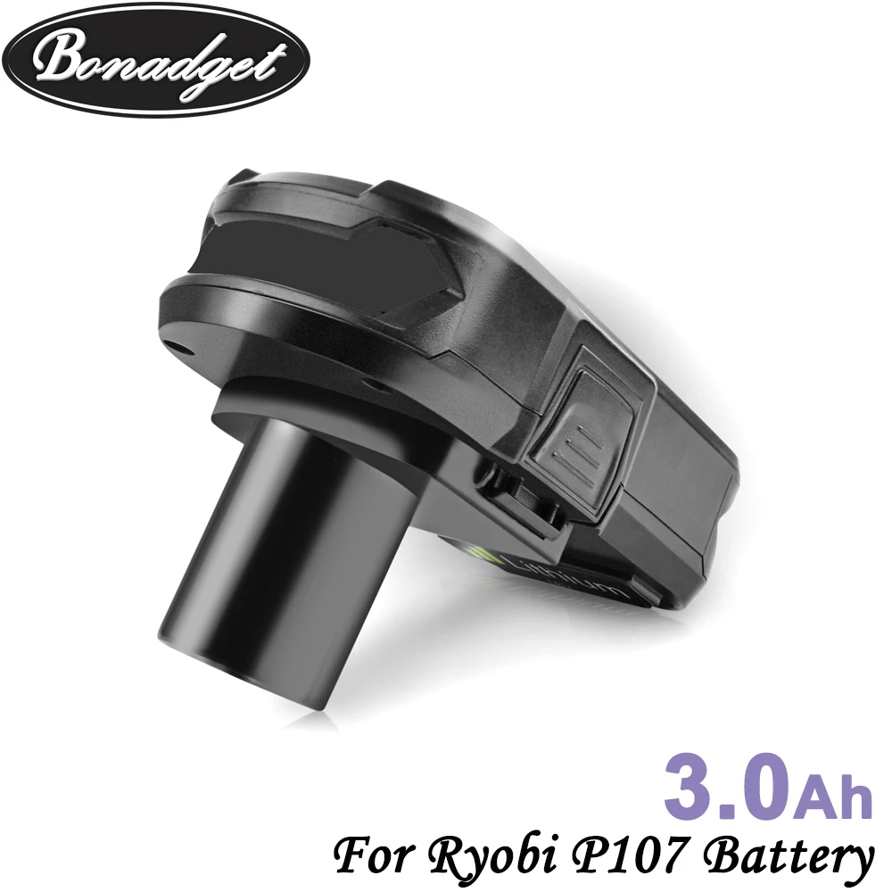 Сменный аккумулятор Bonadget для Ryobi P104 P105 P102 P103 P107 18 в 3000 мАч|Перезаряжаемые батареи| |