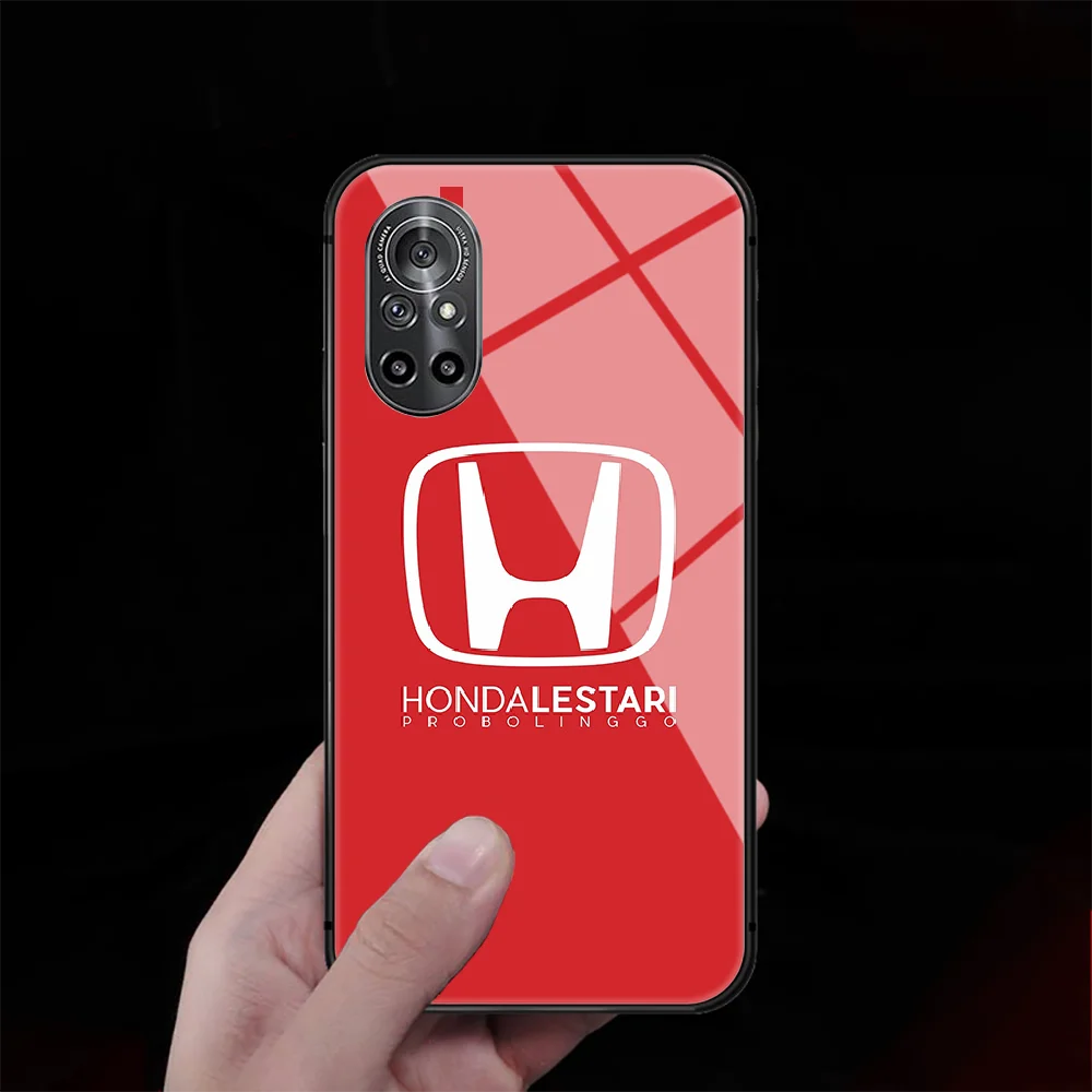 

Car Honda Civic Type R Tempered Glass Phone Case Cover For Huawei Honor Oppo Reno Find X2 X3 5 7 8 9 10 20 A I X Pro Lite Prime