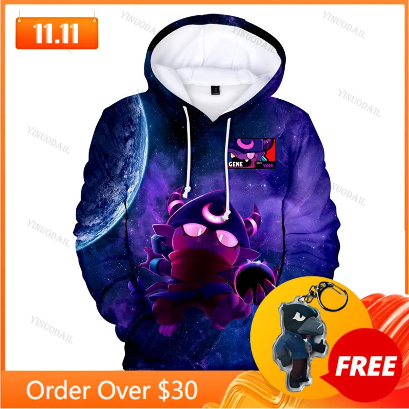 

Shooter Game 3D Print Hoodies Men Clothing Harajuku Sweatshirt Children Cute Crow Shoot Kids Thin Child Tops Boys Girls