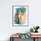 Великолепная маленькая Русалочка, викторианская иллюстрация, художественные принты, винтажная Классическая сказочная Картина на холсте, домашний декор