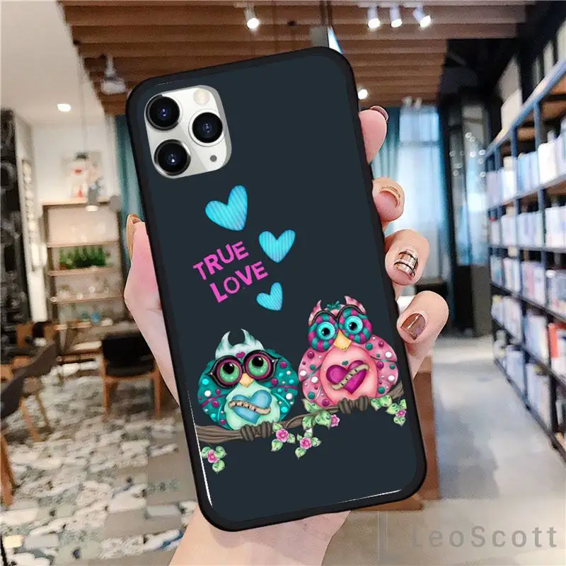

Owl Animal art cool cute Phone Case For iphone 8 11 12 Redmi note 8 9 s huawei p 30 pro lite plus cover shell funda