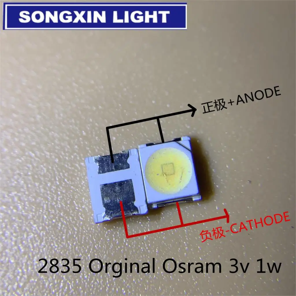 1000 шт. OSRAM СВЕТОДИОДНЫЙ подсветка высокой мощности Светодиодный 1,5 Вт 3 в 1210 3528 2835 131LM холодный белый ЖК-подсветка для ТВ приложения - Цвет: Orginal Osram 1w