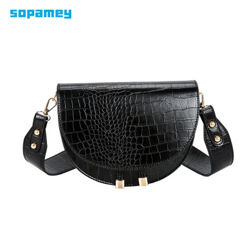 

The Fashion Female Shoulder For New Women Fashion Versatile Simple Half Round Bag Of Light Single Shoulder Cross-Body Bags 2020