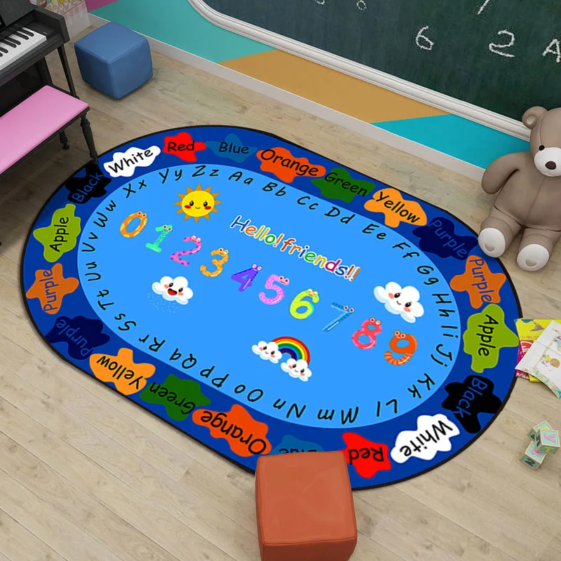 1 3D принт хрустальный бархатный детский игровой коврик 0,6 см коврик для ползания противоскользящий детский ковер круглый развивающий коврик для детей игровой коврик - Цвет: 1