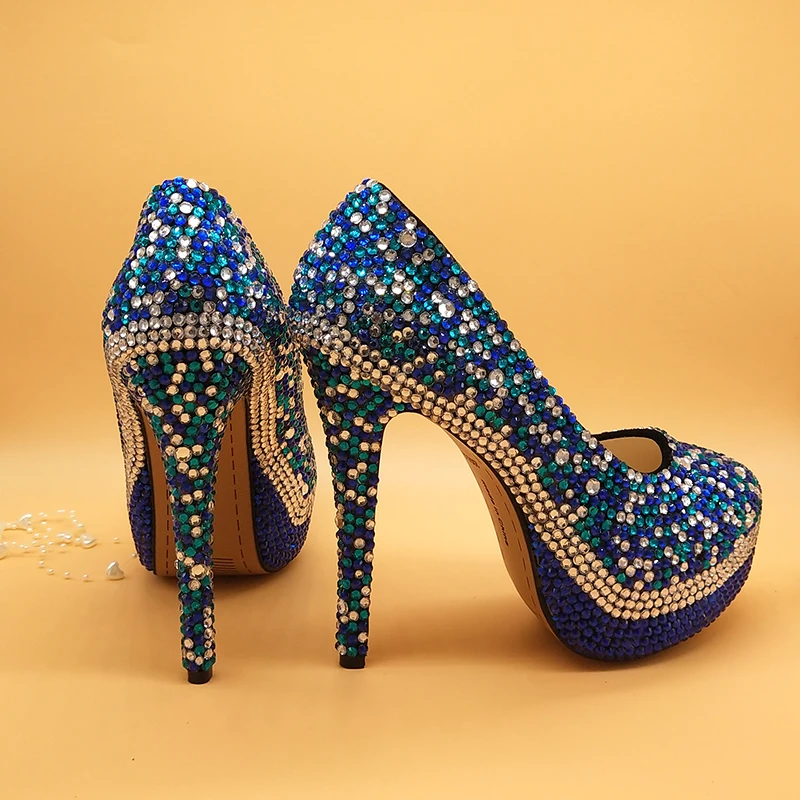 Женские туфли-лодочки на высоком каблуке со стразами | Обувь
