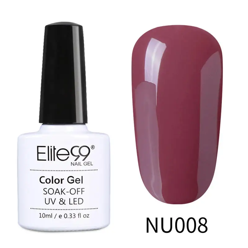 Elite99 10 мл Гель лак телесного цвета отмачиваемый конфетный цвет эмалированный