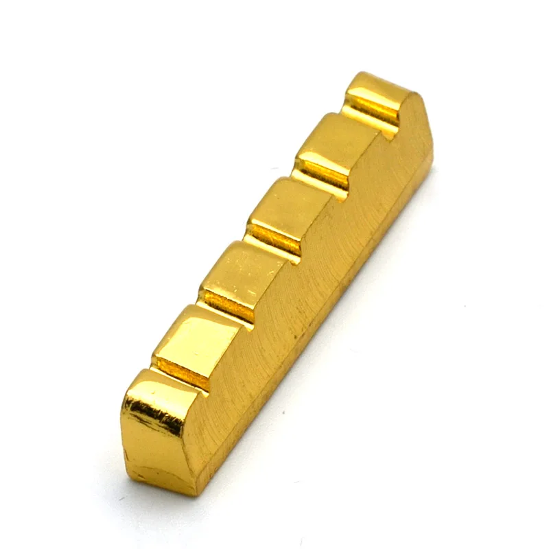 45.3x6x8.9-8mm 4 или 5 струн латунь с канавками позолоченный Электрический Бас гитарный порожек - Цвет: 45.3x6x8.9-8mm
