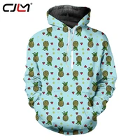 cjlm new style fashion 3d full body print hoodie fruitwatermelonpineapplelemon series man fallwinter pullover sports loose