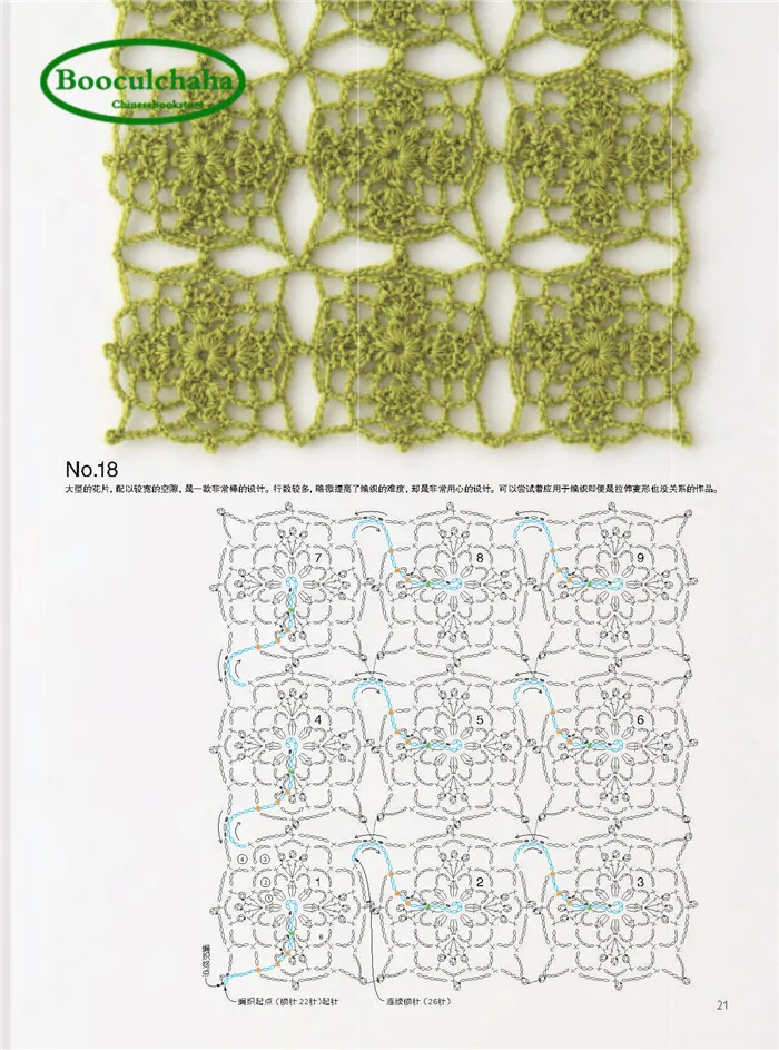 Новый непрерывный вязание крючком мотивы шаблон Книга японский Вязание