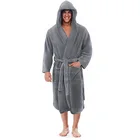 Халат-кимоно мужской, зимний, теплый, мягкий, махровый, размера плюс