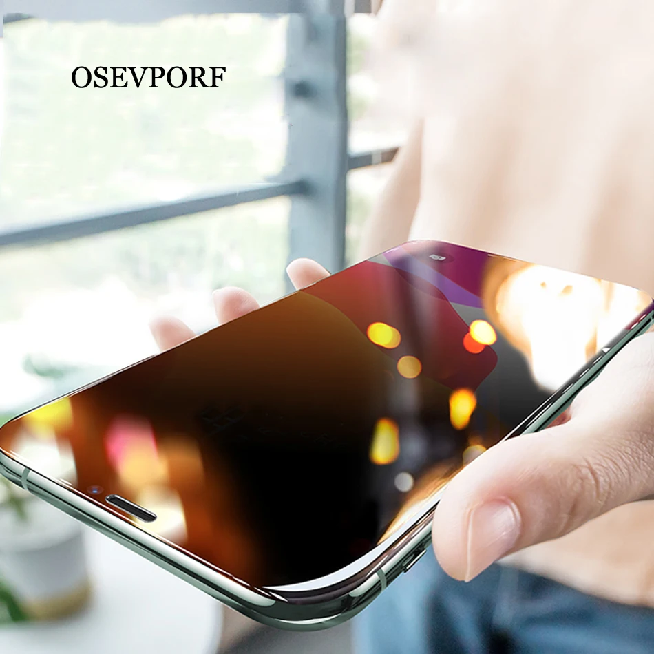 Антишпионское закаленное стекло для iPhone 11 12 Pro Max 7 6 6S 8 X XS XR Защитная пленка экрана