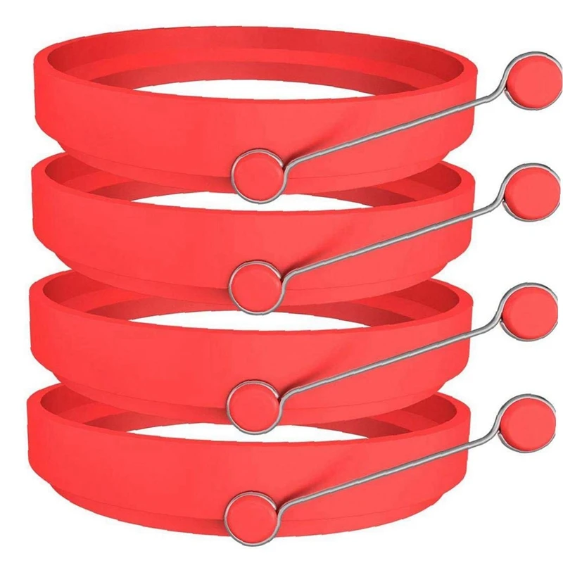

Egg Ring Silicone Egg Pancake Mold Practical Egg Ring for Cooking Kitchen Utensils, 4 Pieces