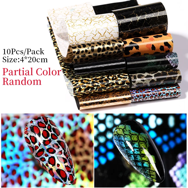 Фольга для ногтей смешанные цветы мрамор переводные наклейки слайдер бумажные 10