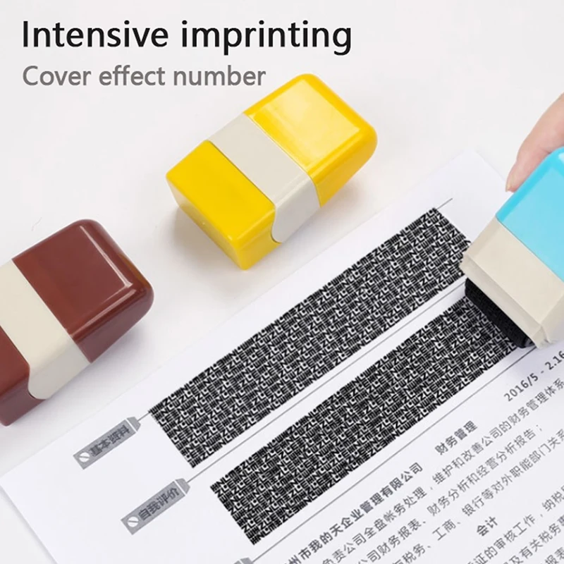 1pc Identity Theft Protection Roller Stamp Guard Document Security ID Privacy Data Portable Seal | Дом и сад