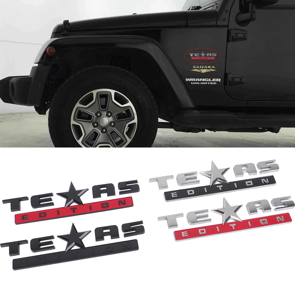 Эмблема «Texas Edition» Эмблема для кузова автомобиля Fender надпись-логотип наклейка с именной табличкой для JEEP Renegade, Wrangler Ford F150 F100 F250 автомобильного тюнинга