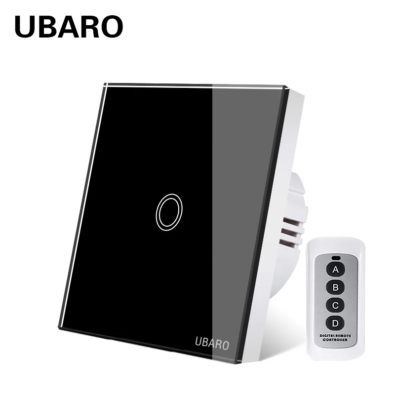 UBARO ЕС/Великобритания Хрустальная стеклянная панель беспроводной пульт