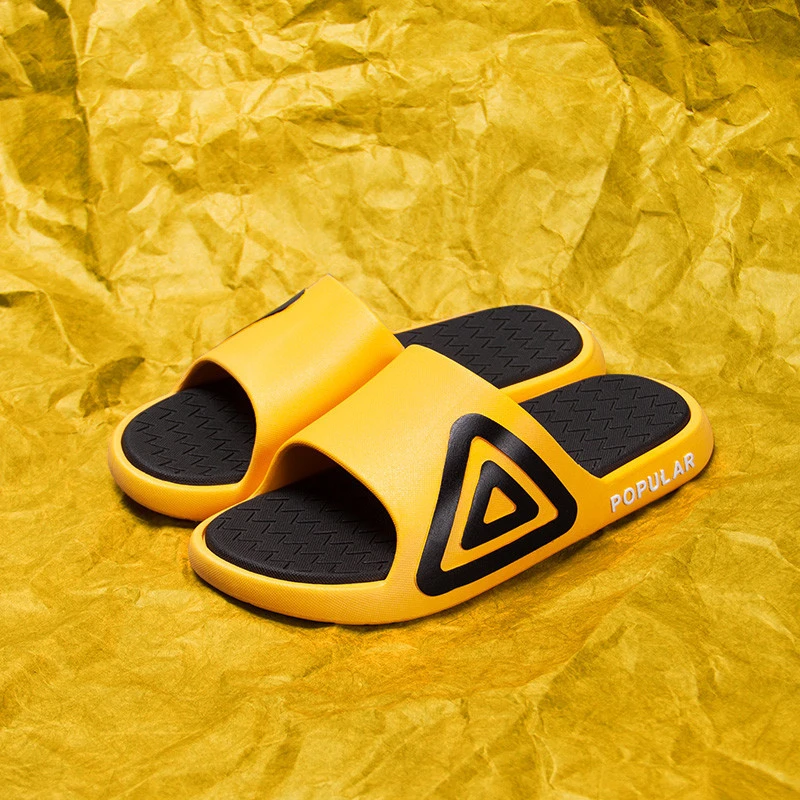 

Whoholl Men's Slippers EVA Men Shoes Women Couple Flip Flops Soft Black And White Stripes Casual Summer Male Chaussures Femme