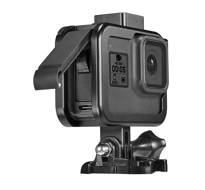 Защитный чехол Vlogging Cage для GoPro Hero 8 с черным креплением для микрофона Vlog Cage корпус Корпус рамка чехол для холодного башмака