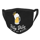 Dilly Crown пивная многоразовая маска для лица в рот Алкогольная Водка Виски антидымчатая Маска Защитная крышка респиратор муфельная