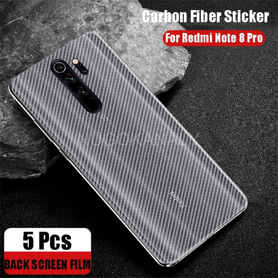 Защитная пленка из углеродного волокна для задней панели Xiaomi Redmi Note 8 Pro 1/5