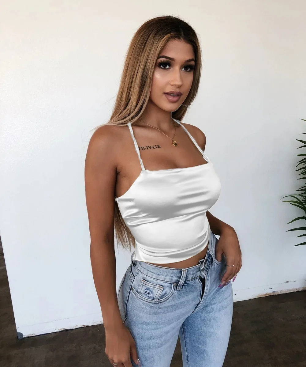 

Women Backless Tank Top, DrawString Camis, Summer Sexy Beach