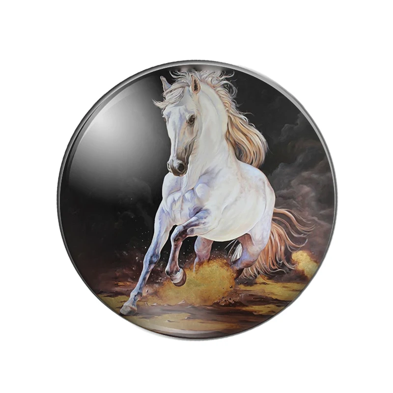 Эффектные животных скачущие лошади 8 мм/10 мм/12 мм/круглый фото стекло кабошон демо