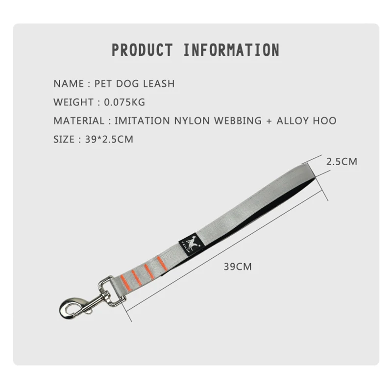 

Durable Dog Cat Leash Car Seat Belt Nylon Short Pet Dog Leash Outdoor Walking Traction Rope For Dog Cat Training Pet Accessories