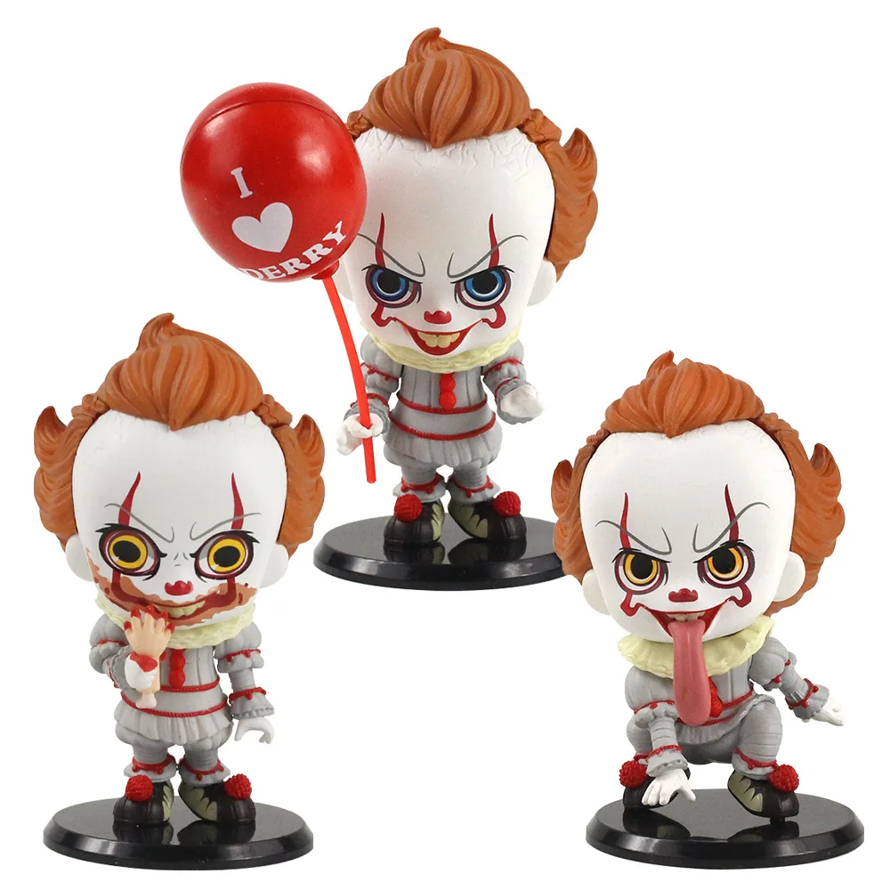 

3 стиля Cosbaby Q версия ПВХ Фигурки клоуна Бобл голова игрушки куклы