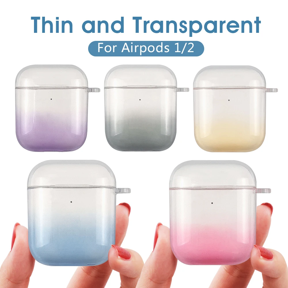 

Прозрачный мягкий силиконовый чехол для беспроводных наушников AirPods 1 2