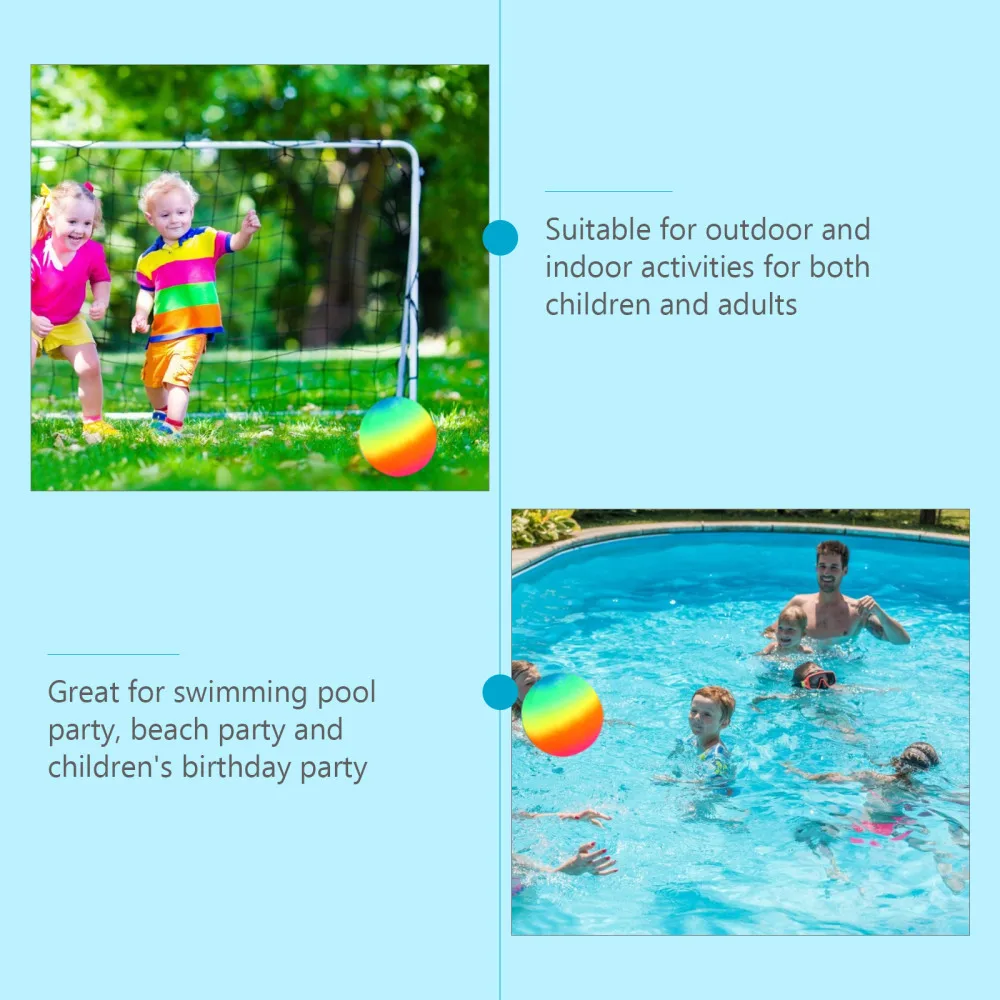 

2 Pcs Kids Soccer Toys Colorful Soccer Football Toys Inflatable Soccer