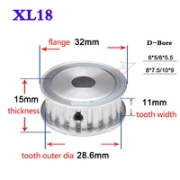 1pcs xl18 teeth synchronous wheel d bore timing belt pulley synchronous gear motor timing belt wheel width 11mm