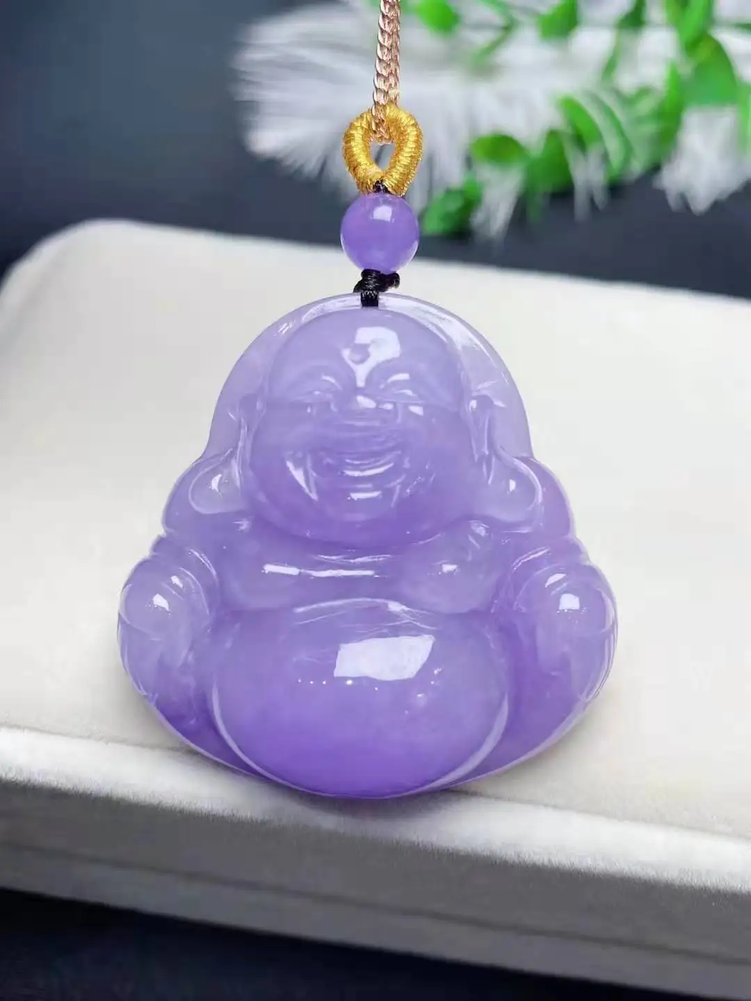 Natural jade A HandCarved violet Buddha jadeite pendant necklace pendants jewelry necklaces women men | Украшения и аксессуары