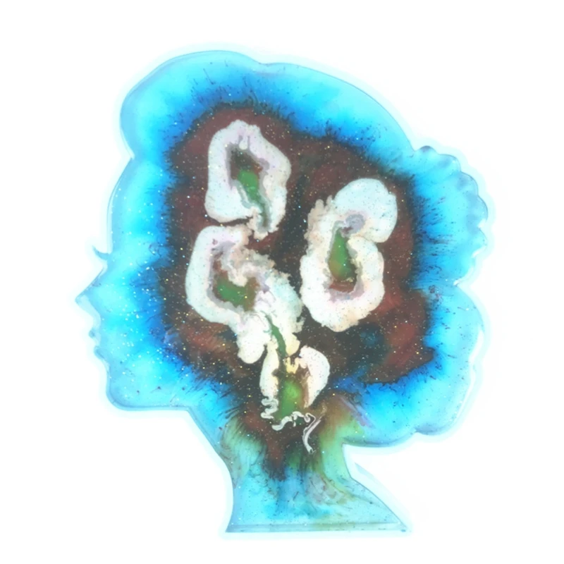 Человеческая голова серии эпоксидная смола форма брелок подвеска силиконовая