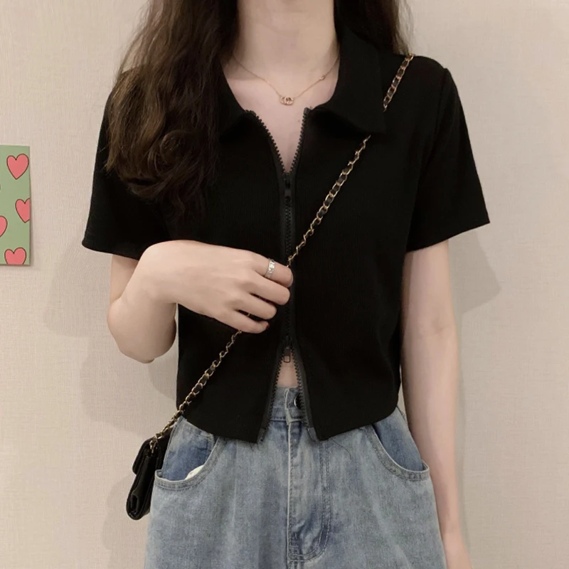 Женская футболка с коротким рукавом летний топ поло в западном стиле