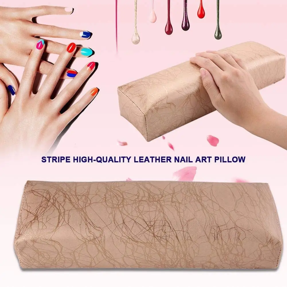 Мягкие из искусственной кожи прямоугольник ручная Подушка Nail Art Упор для рук