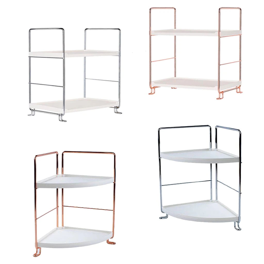 

2 Tier Bathroom Shelves Kitchen Storage Rack Stand Holder for Spice