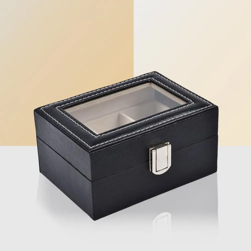 

3 Slots Watch Box Dust-proof Detachable Wooden Watch Box for Home