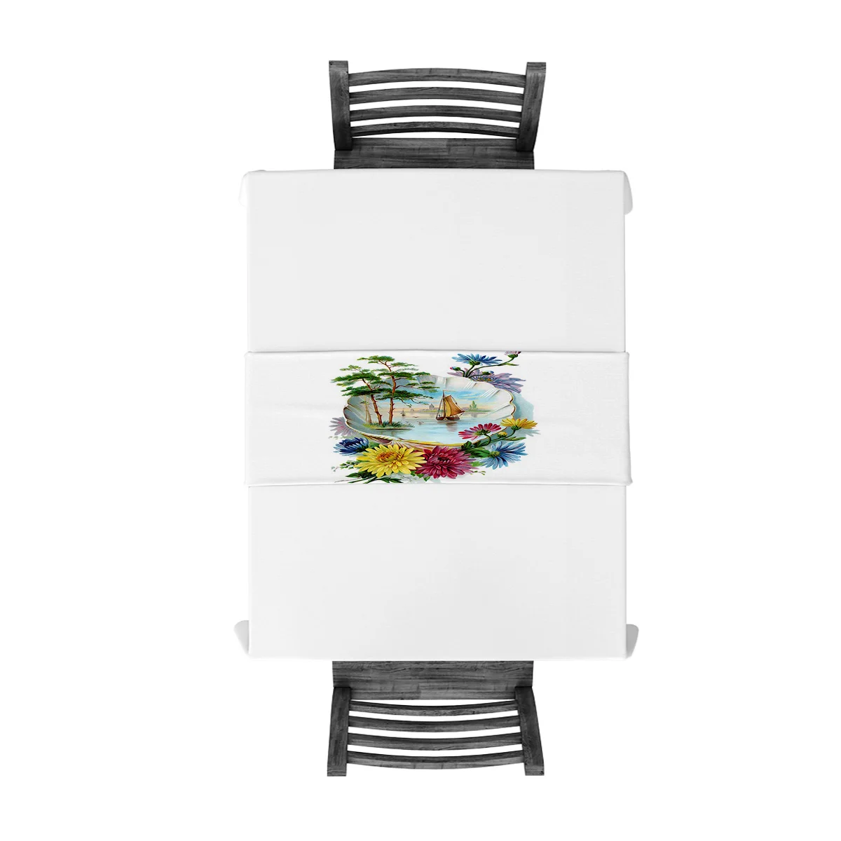 Настольная дорожка s Современная фантазия страны чудес цветы натуральная