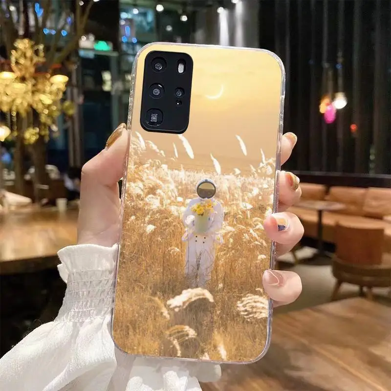 

Spaceman Astronaut In Love Phone Case For Samsung S4 S5 S6 S7 Edge S8 S9 S10 Plus S20 Lite Fe Note20 A71 A21S Cover Coque