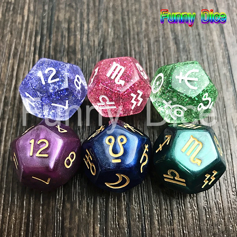 Новейший 3 шт/набор божественный кубик верх из качественного акрила 12 Сторон 6 цветов 22*22 мм с двенадцатью